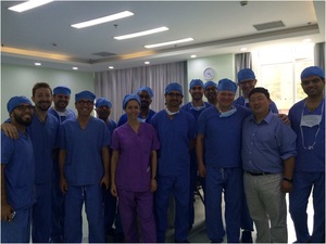 Интернациональная команда курсантов торакальных хирургов